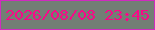 文字の大きさ：2、枠の色：d12abf、背景の色：737e75、文字の色：f80888 無料ブログパーツのブログ時計
