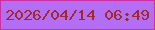 文字の大きさ：4、枠の色：d12e9f、背景の色：b36ef6、文字の色：a32828 無料ブログパーツのブログ時計