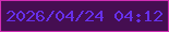 文字の大きさ：1、枠の色：d12eb5、背景の色：450e51、文字の色：6730ea 無料ブログパーツのブログ時計