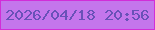 文字の大きさ：4、枠の色：d12ed8、背景の色：c476ec、文字の色：6951b8 無料ブログパーツのブログ時計