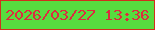 文字の大きさ：5、枠の色：d12f1c、背景の色：57dc3f、文字の色：dc2b3f 無料ブログパーツのブログ時計