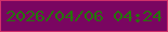 文字の大きさ：1、枠の色：d1306a、背景の色：7a0561、文字の色：27730d 無料ブログパーツのブログ時計
