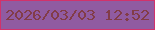 文字の大きさ：1、枠の色：d1326b、背景の色：905ba1、文字の色：823c48 無料ブログパーツのブログ時計