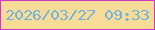 文字の大きさ：1、枠の色：d135ca、背景の色：f7dc97、文字の色：73b3dd 無料ブログパーツのブログ時計