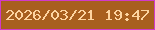 文字の大きさ：3、枠の色：d13ac9、背景の色：a85f1e、文字の色：fdd4a0 無料ブログパーツのブログ時計
