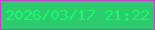 文字の大きさ：4、枠の色：d13ace、背景の色：2ccc6e、文字の色：1dfa6a 無料ブログパーツのブログ時計