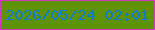 文字の大きさ：1、枠の色：d13bbb、背景の色：5e9207、文字の色：0c7ccc 無料ブログパーツのブログ時計