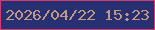 文字の大きさ：5、枠の色：d13c72、背景の色：283074、文字の色：c39780 無料ブログパーツのブログ時計