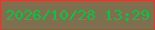 文字の大きさ：5、枠の色：d14130、背景の色：7e6f4e、文字の色：0cc244 無料ブログパーツのブログ時計