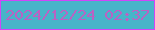 文字の大きさ：2、枠の色：d144f9、背景の色：48b4c9、文字の色：bb62c3 無料ブログパーツのブログ時計