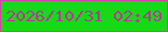 文字の大きさ：3、枠の色：d145a2、背景の色：16d917、文字の色：bc3794 無料ブログパーツのブログ時計