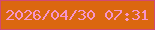 文字の大きさ：2、枠の色：d14973、背景の色：db6710、文字の色：f695cc 無料ブログパーツのブログ時計
