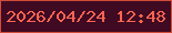 文字の大きさ：1、枠の色：d14c38、背景の色：3f0a22、文字の色：ff6452 無料ブログパーツのブログ時計