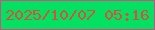 文字の大きさ：5、枠の色：d14d84、背景の色：03e163、文字の色：d7503d 無料ブログパーツのブログ時計