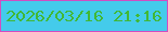 文字の大きさ：2、枠の色：d14dc2、背景の色：44cbeb、文字の色：41b835 無料ブログパーツのブログ時計