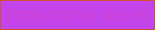文字の大きさ：2、枠の色：d15033、背景の色：c444ec、文字の色：d040cc 無料ブログパーツのブログ時計