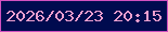 文字の大きさ：5、枠の色：d151c0、背景の色：000b4f、文字の色：ed9fcf 無料ブログパーツのブログ時計
