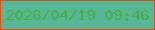 文字の大きさ：4、枠の色：d1521a、背景の色：58b595、文字の色：45ae45 無料ブログパーツのブログ時計