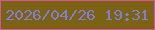 文字の大きさ：3、枠の色：d1569b、背景の色：7c6213、文字の色：827cd9 無料ブログパーツのブログ時計