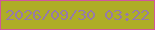 文字の大きさ：4、枠の色：d1569d、背景の色：aead27、文字の色：967aa9 無料ブログパーツのブログ時計