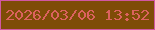 文字の大きさ：5、枠の色：d157a2、背景の色：7e4c07、文字の色：db625f 無料ブログパーツのブログ時計