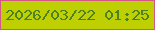 文字の大きさ：4、枠の色：d15889、背景の色：bed002、文字の色：4c8222 無料ブログパーツのブログ時計