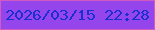 文字の大きさ：4、枠の色：d15ac0、背景の色：9445ec、文字の色：192fcf 無料ブログパーツのブログ時計
