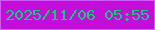文字の大きさ：4、枠の色：d15bff、背景の色：c30ed9、文字の色：0acf78 無料ブログパーツのブログ時計