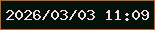 文字の大きさ：3、枠の色：d15c1c、背景の色：03120b、文字の色：fcdae7 無料ブログパーツのブログ時計