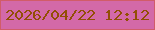 文字の大きさ：2、枠の色：d15c69、背景の色：d369a8、文字の色：924e05 無料ブログパーツのブログ時計