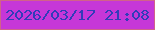 文字の大きさ：3、枠の色：d16289、背景の色：c637d8、文字の色：323cb9 無料ブログパーツのブログ時計