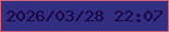 文字の大きさ：1、枠の色：d1657d、背景の色：322f82、文字の色：1b0341 無料ブログパーツのブログ時計