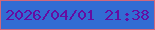文字の大きさ：2、枠の色：d1677b、背景の色：326cd3、文字の色：660ca2 無料ブログパーツのブログ時計
