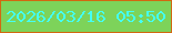 文字の大きさ：1、枠の色：d16811、背景の色：7dd35a、文字の色：44fff3 無料ブログパーツのブログ時計