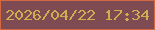 文字の大きさ：2、枠の色：d16842、背景の色：7f4b52、文字の色：cdae50 無料ブログパーツのブログ時計