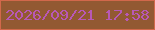 文字の大きさ：3、枠の色：d1684b、背景の色：925932、文字の色：b858b6 無料ブログパーツのブログ時計