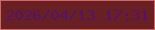 文字の大きさ：2、枠の色：d16867、背景の色：692022、文字の色：561365 無料ブログパーツのブログ時計