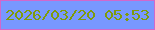 文字の大きさ：2、枠の色：d168cc、背景の色：7898ff、文字の色：7f9b0a 無料ブログパーツのブログ時計