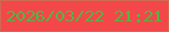 文字の大きさ：4、枠の色：d16950、背景の色：f3474a、文字の色：52b643 無料ブログパーツのブログ時計