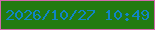 文字の大きさ：1、枠の色：d169ad、背景の色：217b11、文字の色：1085c5 無料ブログパーツのブログ時計