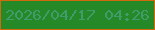 文字の大きさ：3、枠の色：d16a0c、背景の色：268928、文字の色：3f9c6b 無料ブログパーツのブログ時計