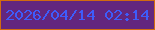 文字の大きさ：4、枠の色：d16b0f、背景の色：63267e、文字の色：3e5cfb 無料ブログパーツのブログ時計