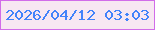 文字の大きさ：2、枠の色：d16ce9、背景の色：f7e7f2、文字の色：4283fa 無料ブログパーツのブログ時計