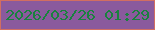 文字の大きさ：5、枠の色：d16e61、背景の色：8a5a9d、文字の色：19823e 無料ブログパーツのブログ時計