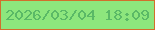 文字の大きさ：4、枠の色：d16f2c、背景の色：8de67d、文字の色：5ab966 無料ブログパーツのブログ時計