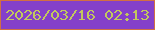 文字の大きさ：5、枠の色：d16f43、背景の色：8440ca、文字の色：c2c85d 無料ブログパーツのブログ時計