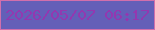 文字の大きさ：3、枠の色：d16fac、背景の色：645fb8、文字の色：9338b0 無料ブログパーツのブログ時計