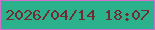 文字の大きさ：1、枠の色：d16fcd、背景の色：2bb18c、文字の色：702c32 無料ブログパーツのブログ時計