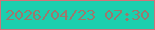 文字の大きさ：5、枠の色：d17278、背景の色：1bcfae、文字の色：9c786d 無料ブログパーツのブログ時計