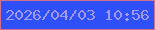 文字の大きさ：5、枠の色：d1728a、背景の色：2e50fb、文字の色：a299ef 無料ブログパーツのブログ時計
